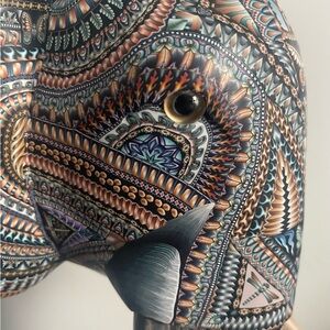 Jon Stuart Anderson Handmade Polymer Clay Elephant Head Sculpture